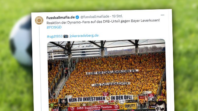 Kritik an irrem Banner-Urteil: Jetzt will DFB auch Dynamo Dresden bestrafen