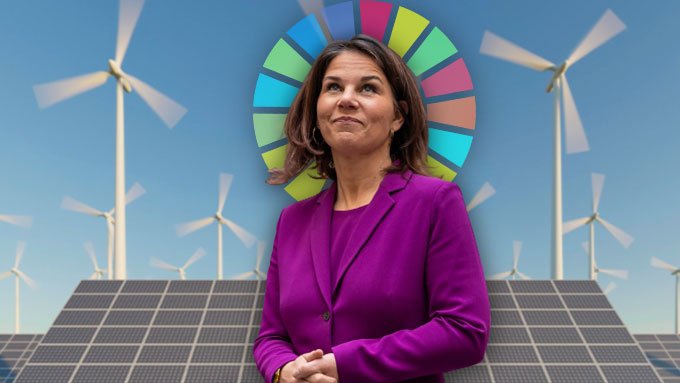 Nächster Irrsinn: Baerbock will global verpflichtendes Windrad- & Solarzellen-Ziel