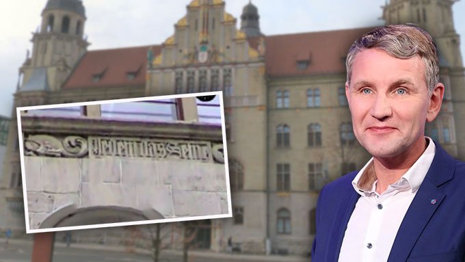 Polit-Prozess gegen Höcke: Wirbel um 'KZ-Spruch' an Gerichtsgebäude