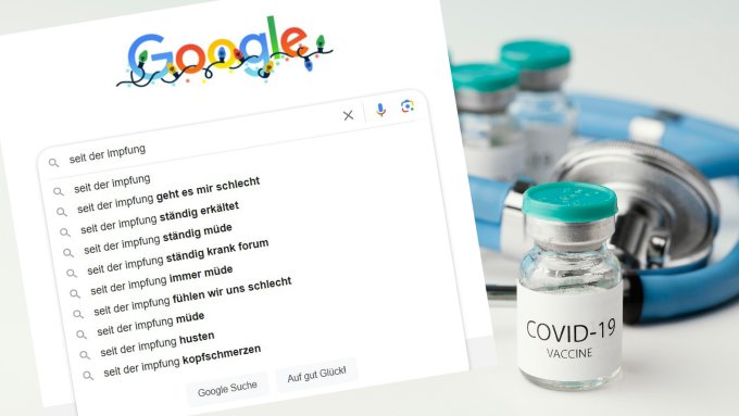 'Seit der Impfung...': Google-Suchvorschläge zeigen Impfschäden-Wahrheit