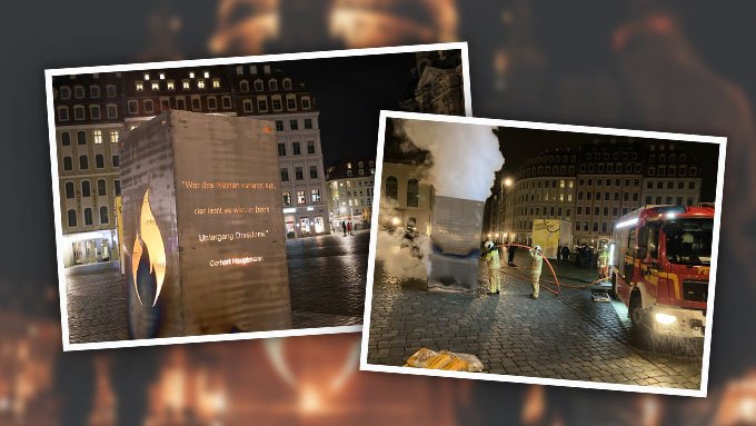 'Flamme der Erinnerung' gelöscht: Dresden wirft Bombenopfer-Denkmal auf den Müll