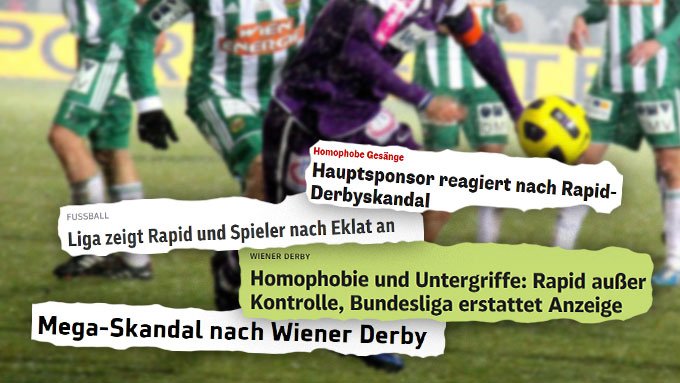 'Oaschwoam': Nach Wiener Derby wird an 'Homophobie-Skandal' gebastelt...