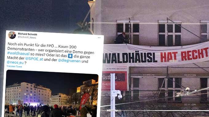 Nur 200 Leute kamen: System blamiert sich mit Anti-FPÖ-Demo in Wien