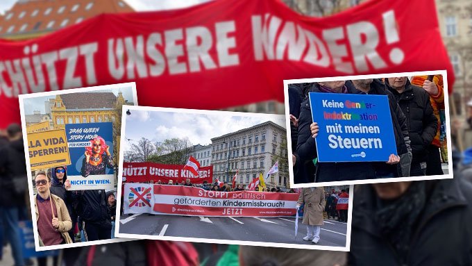 Starker Protest gegen Dragqueen-Lesung: System hetzt weiter gegen friedliche Demo